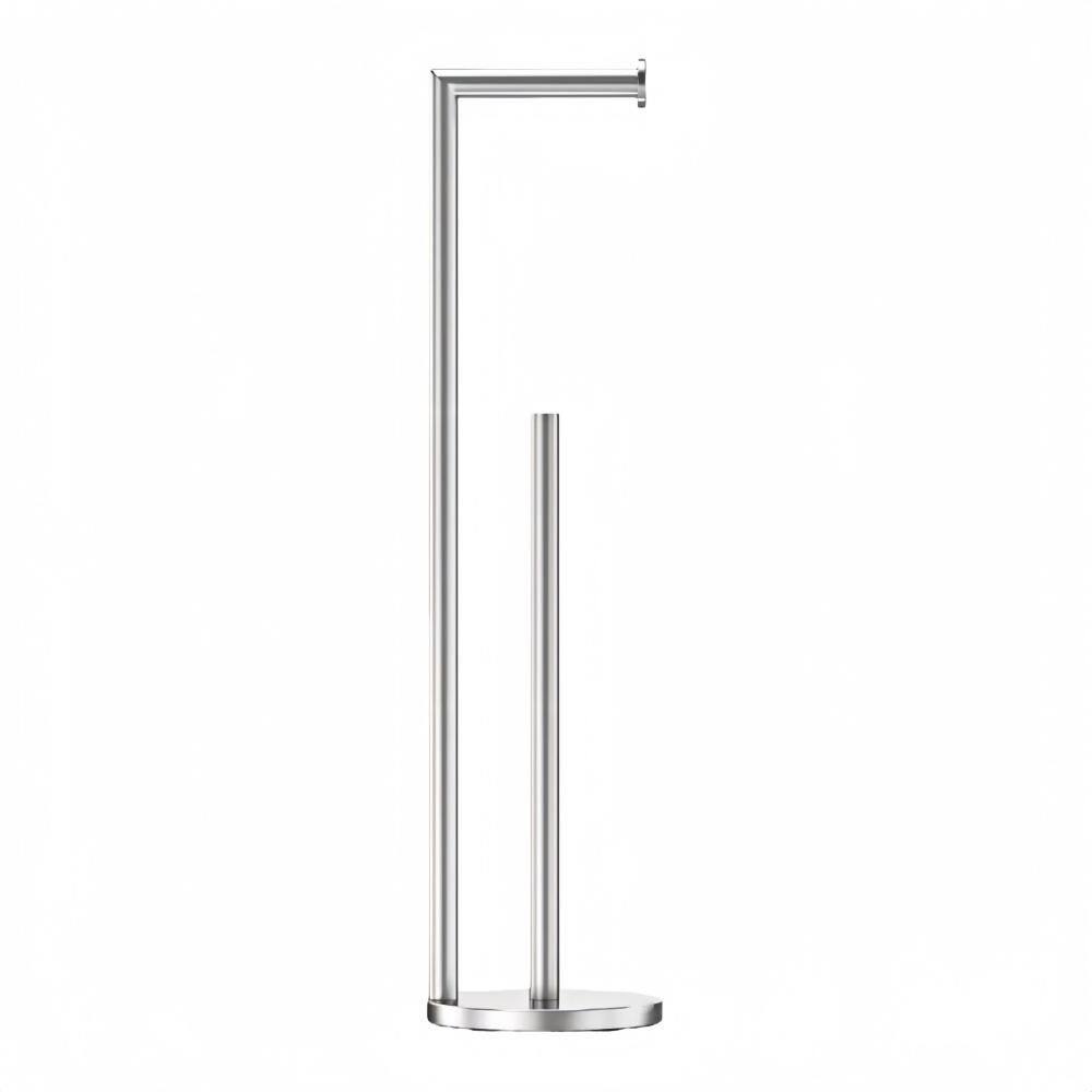 25.6 in. Free Standing Toilet Paper Holder Stand for Bathroom, Brushed Nickel price history on PriceWatchPro