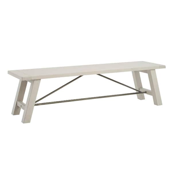 Sonoma Reclaimed White Dining Bench 66 in .