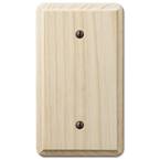 Contemporary 1 Gang Blank Wood Wall Plate - Unfinished Ash