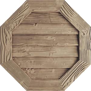 36 in. x 36 in. Octagon Sandblasted Polyurethane Timberthane Faux Wood Non-Functional Paintable Gable Vent