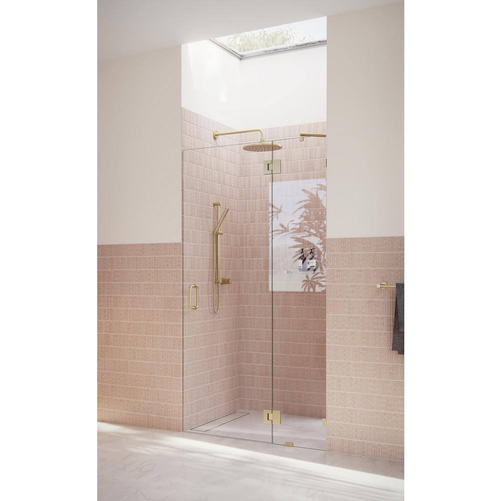 Glass Warehouse 40 in. x 78 in. Frameless Glass Pivot/Hinged Shower ...