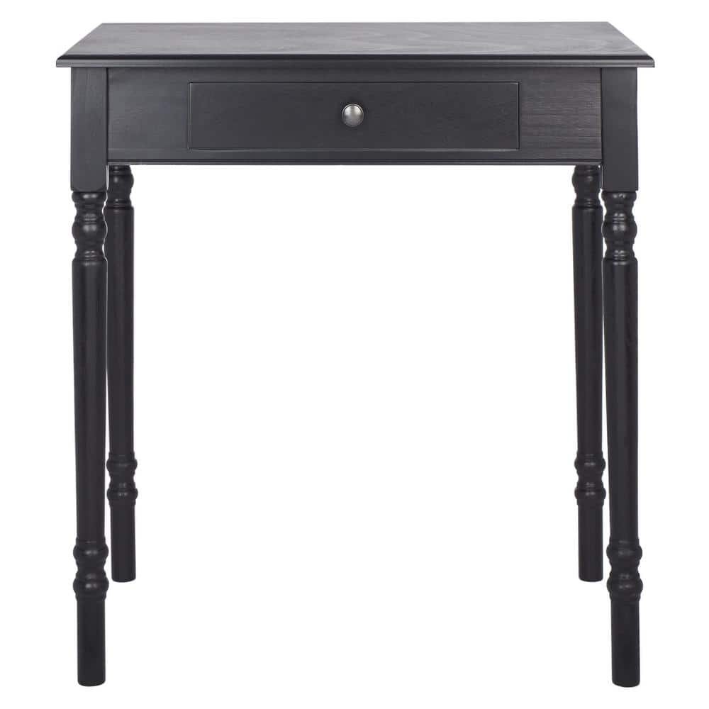 SAFAVIEH Arina Solid Retro 1 Drawer Writing Desk  Black