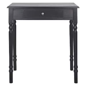 Arina 28.3 in. Black Wood 1-Drawer Writing Desk