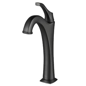 Arlo Single Handle Vessel Sink Faucet with Pop Up Drain in Matte Black (2-Pack)