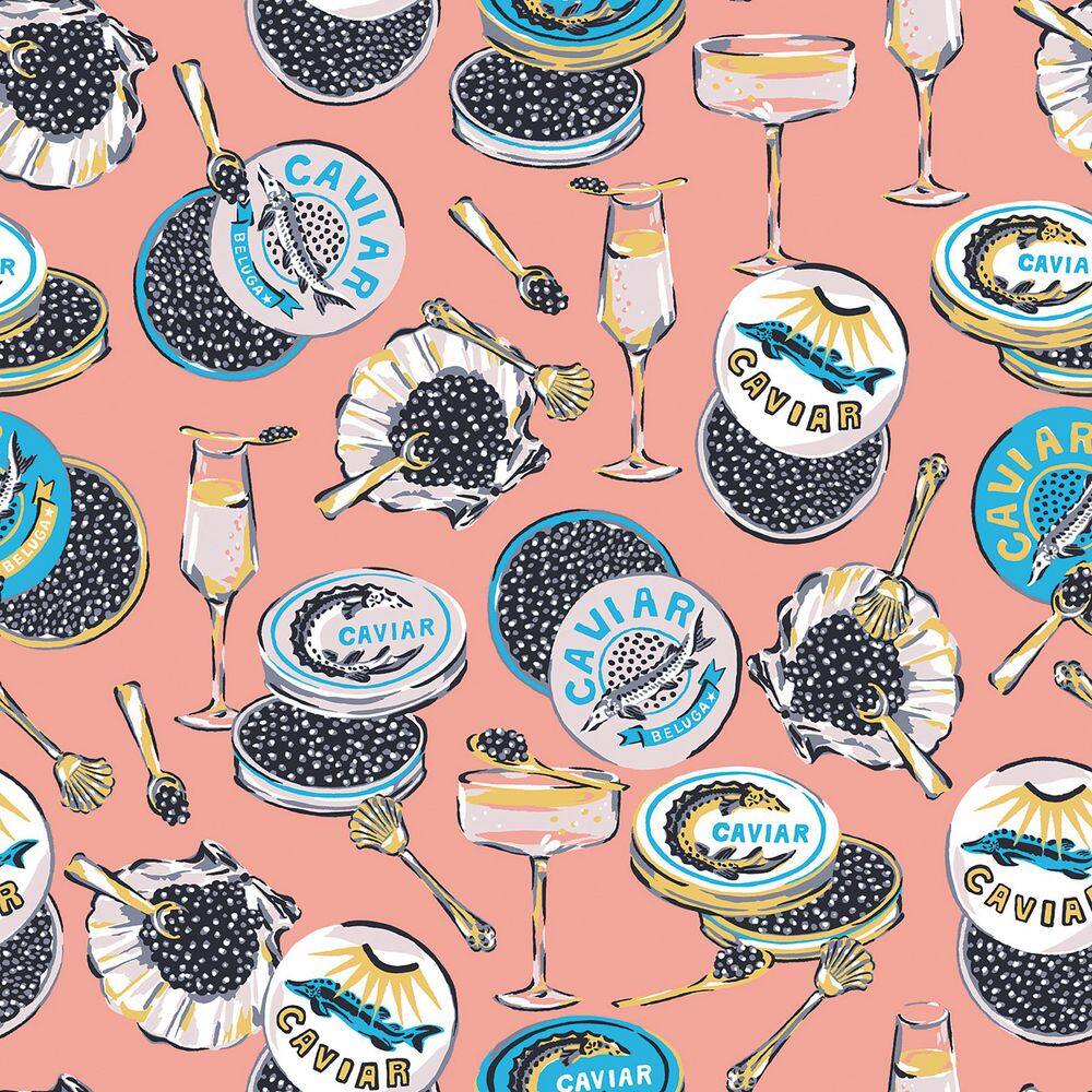 Champagne and Caviar Salmon Peel and Stick Wallpaper Sample price history on PriceWatchPro