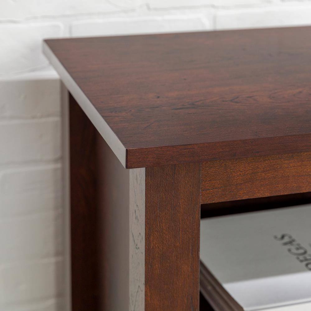 Classic Brown 70-inch Laminate MDF TV Stand with Adjustable Shelving