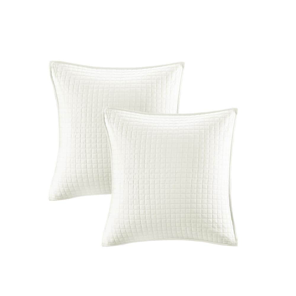 Ivory Cotton Jacquard King Comforter Set with Pom Pom Pillows