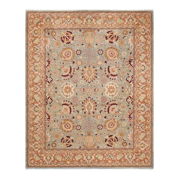 Solo Rugs Mogul One-of-a-Kind Traditional Light Blue 8 ft. 2 in. x 10 ft. 2 in. Oriental Area Rug
