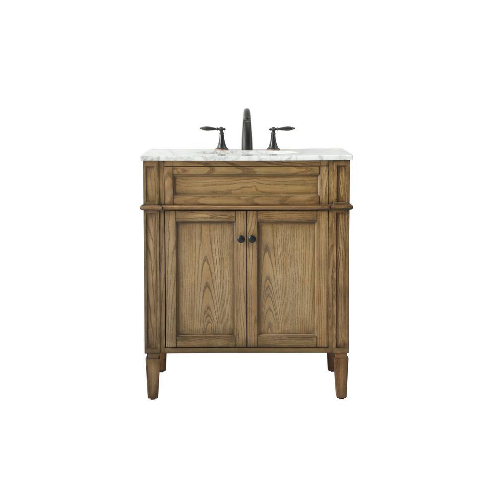 Simply Living 30 in. W x 21.5 in. D x 35 in. H Bath Vanity in Driftwood wit