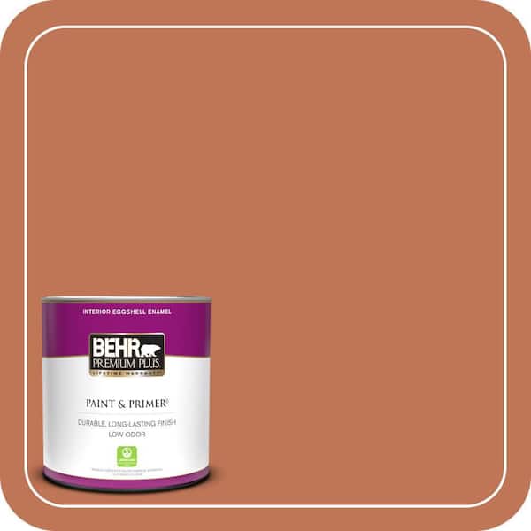 BEHR PREMIUM PLUS 1 qt. #M200-6 Oxide Eggshell Enamel Low Odor Interior Paint & Primer