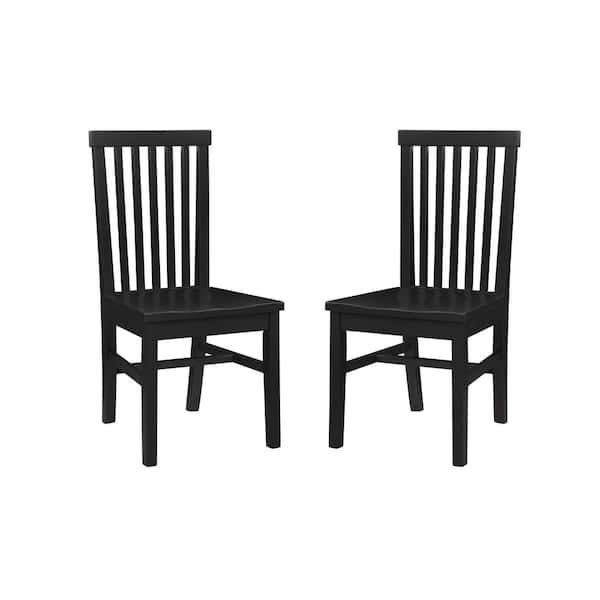 Terryn Black Wood Dining Side Chair (Set of 2)