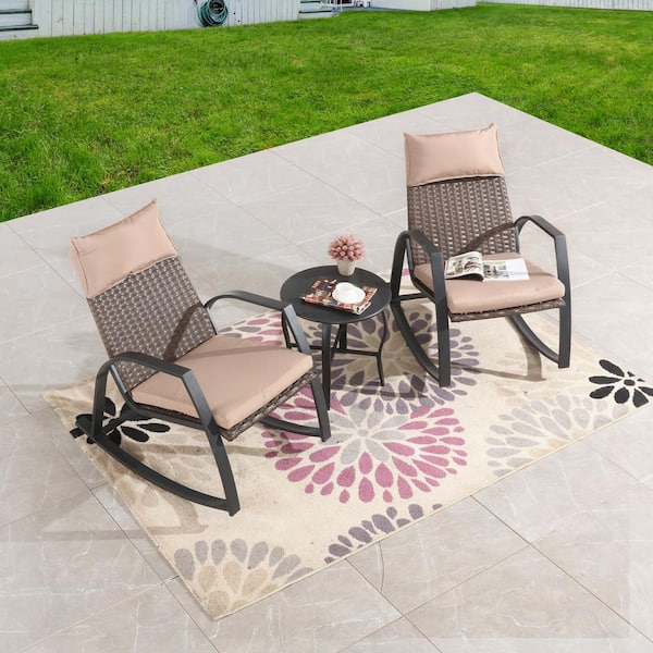WAKE × Setinn Tour Porch 3P Set POLYWOOD® Estate Recycled Plastic 3 Piece Porch Rocker