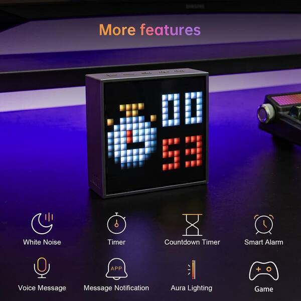 BIBIVIS Pixel Art Bluetooth Speaker with 16x16 LED Display APP