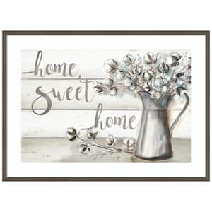 ''Farmhouse Cotton Home Sweet Home'' by Tre Sorelle Studios 1-Piece Framed Giclee Typography Art Print 30 in. x 41 in.