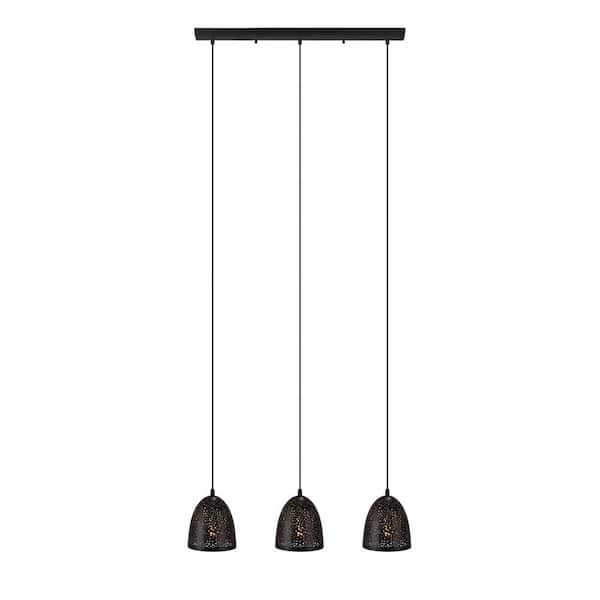 Eglo Safi 3-Light Matte Black Multi Pendant