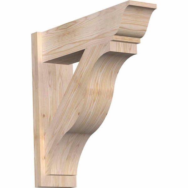 Ekena Millwork 8 in. x 28 in. x 28 in. Fuston Traditional Smooth Douglas Fir Outlooker