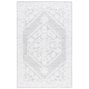 Ebony Ivory/Taupe Doormat 3 ft. x 5 ft. Floral Area Rug