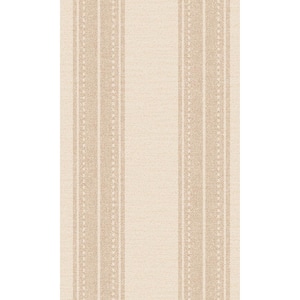 Coral Woven Fabric Inspired Stripes Printed Non-Woven Paper Non Pasted Textured Wallpaper 57 Sq. Ft.