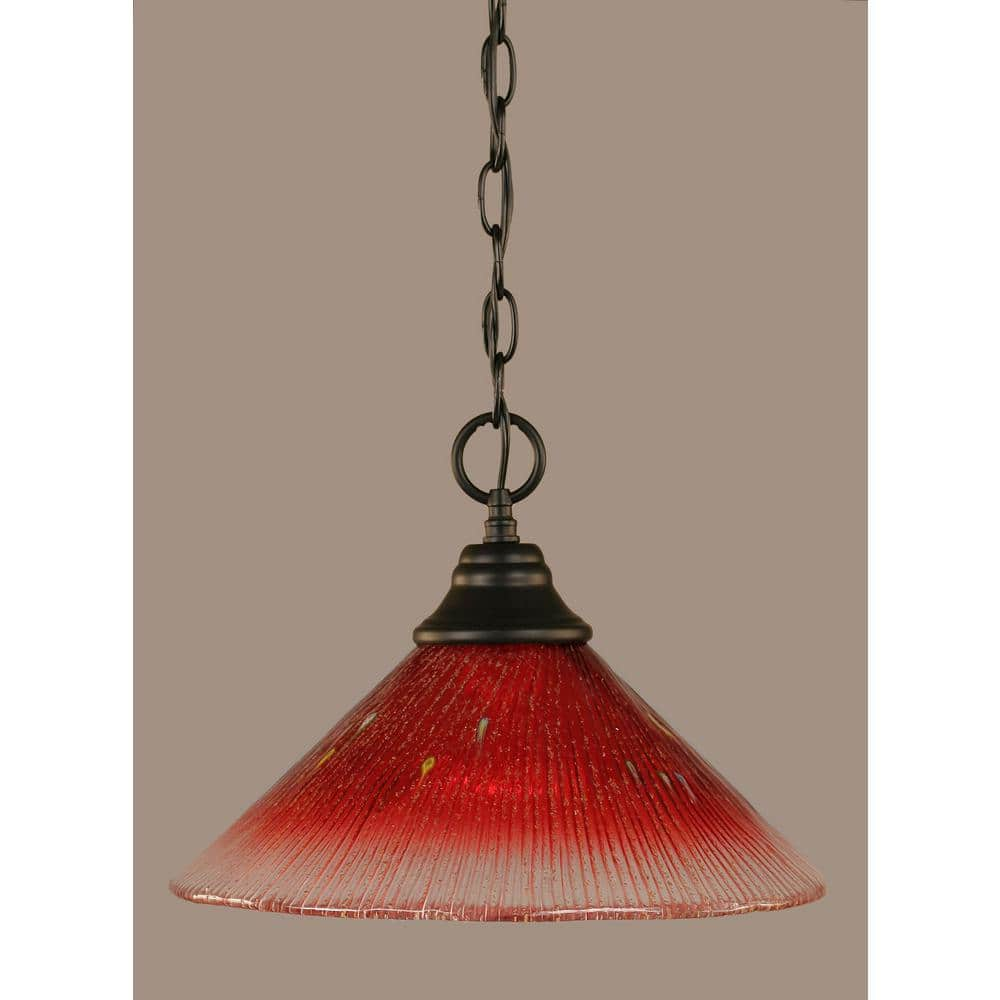 Lighting Theory Kingston 100-Watt 1-Light Matte Black Bowl Mini Pendant Light with Glass Shade