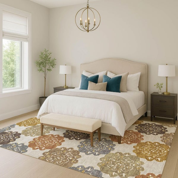 Chantille Machine Washable Indoor/Outdoor Abstract ACN2353 Earth 10 ft. x 14 ft. Area Rug