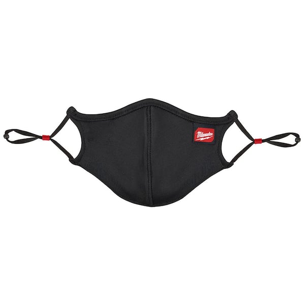 Milwaukee Small/Medium Black 3-Layer Reusable Performance Face