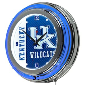 University of Kentucky 14 in. x 14 in. Text Round Neon Wall Clock