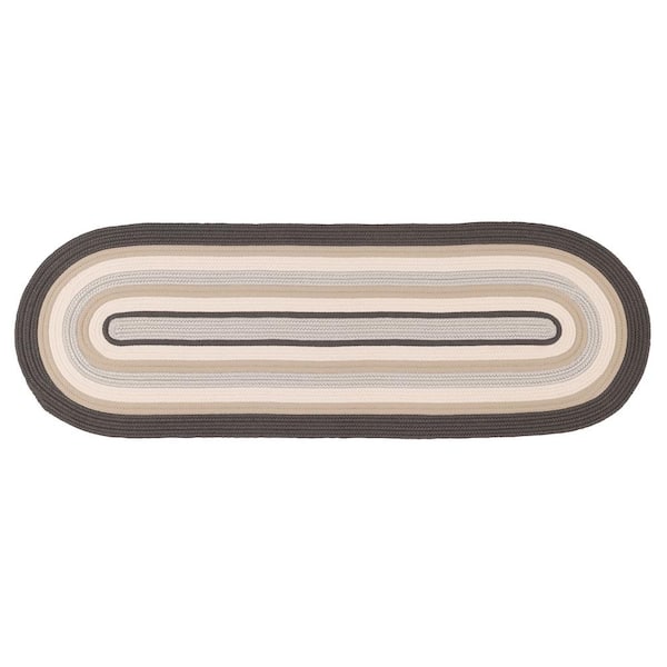 Home Decorators Collection Frontier 2 ft. x 6 ft. Grey Braided Runner