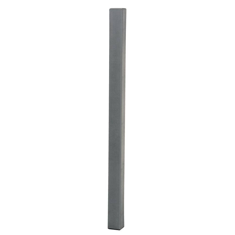 Vestil 3 in. x 48 in. x 3 in. Gray PVC Corner Guard with Aluminum ...