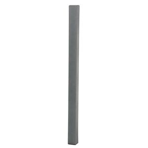 3 in. x 48 in. x 3 in. Gray PVC Corner Guard with Aluminum Insert