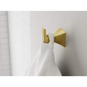 Bruxie J-Hook Robe/Towel Hook in Brushed Gold