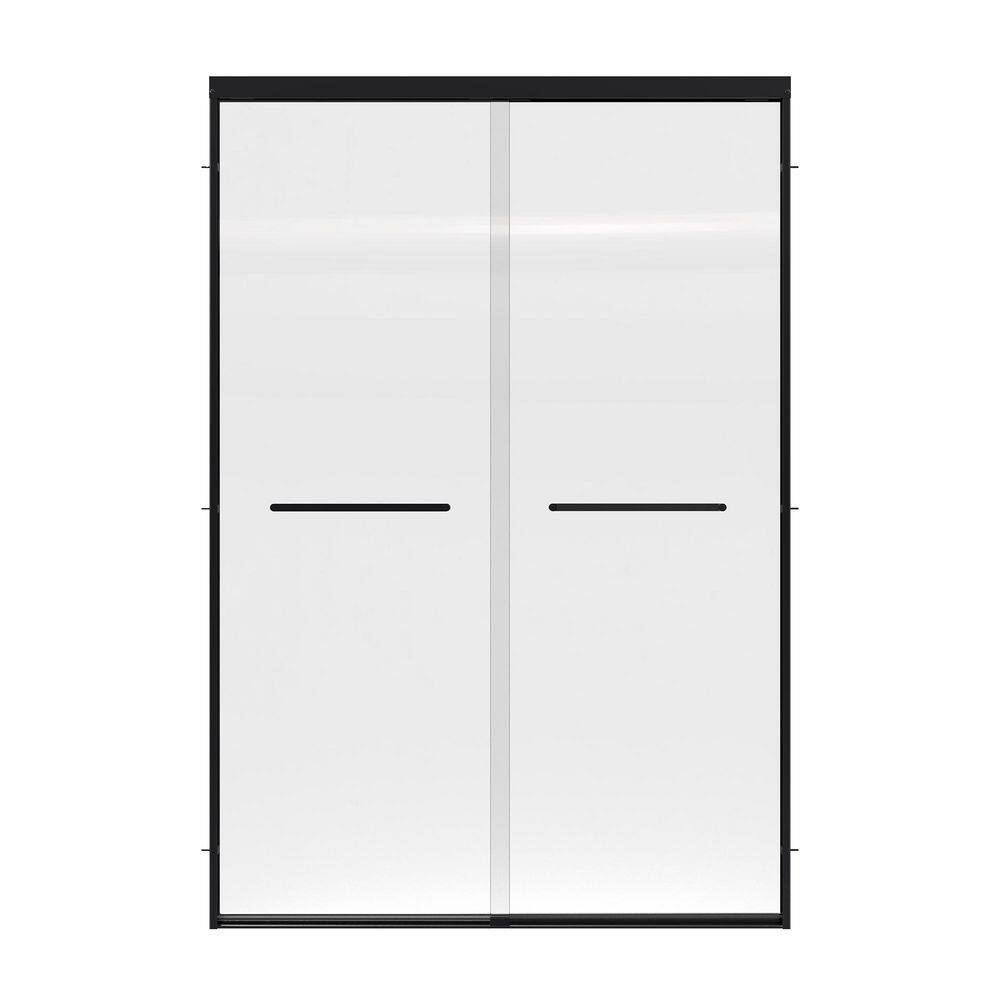 60 in. W x 72 in. H Sliding Framed Shower Door in Matte Black with Clear Glass price history on PriceWatchPro