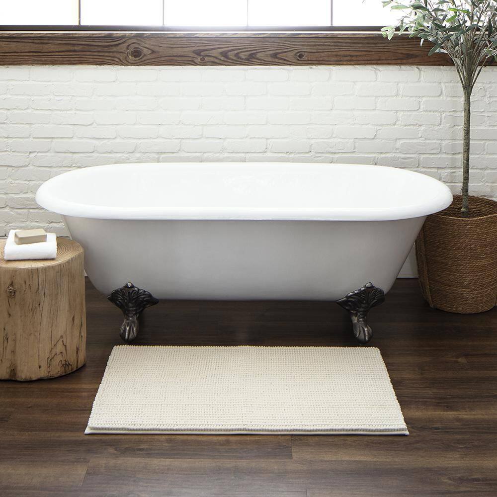 Parchment Noodle Chenille Memory Foam Bath Rug 2'3" x 3'9"