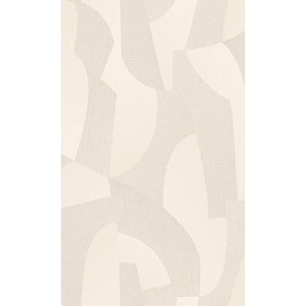 Walls Republic Beige Abstract Shapes Geometric Textured Print Non-Woven ...