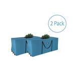 Blue Christmas Tree Storage with Wheels Fits Up to 9 ft. Tall (2-Pack)