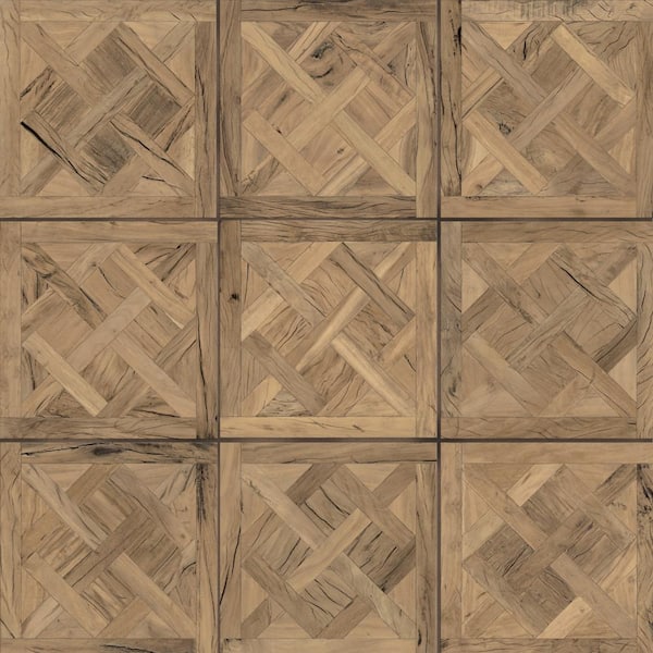 Merola Tile Kings Forest Lattice Natural 8-3/4 in. x 8-3/4 in. Ceramic Floor and Wall Take Home Tile Sample