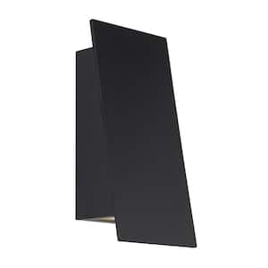 Slant 11 in. Black Integrated LED Outdoor Wall Sconce, 3000K