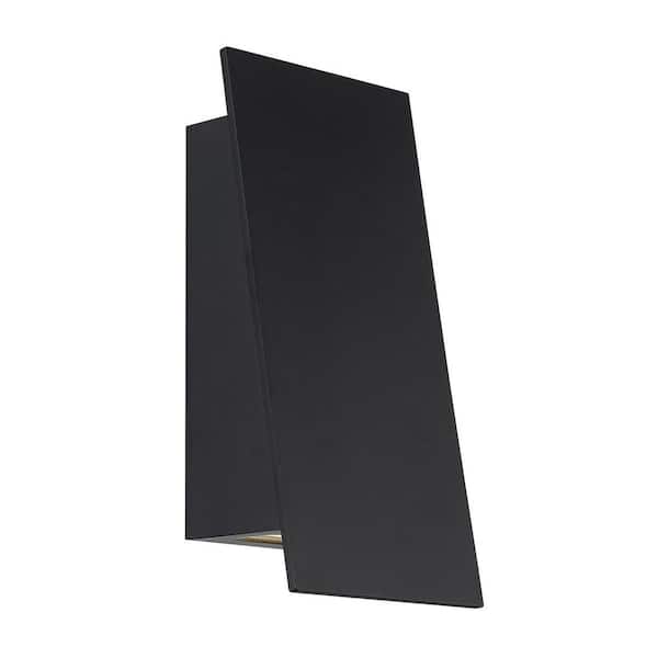 WAC Lighting Slant 11 in. Black Integrated LED Outdoor Wall Sconce, 3000K