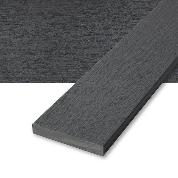 Picture Frame 1 in. x 6 in. x 21 ft. Dark Slate Gray Square Edge Composite Deck Board