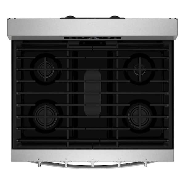 30 in. 5 Burners Freestanding Gas Range in Fingerprint Resistant Stainless Steel with Air Cooking Technology