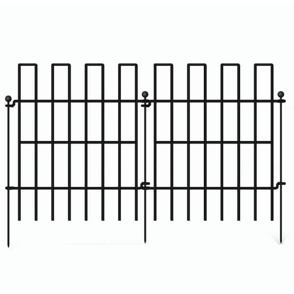 25 Pack No Dig Garden Fence Animal Barrier 27 ft. Rustproof 17 in. H 1.25 in. Spike Spacing Dog Digging Prevention