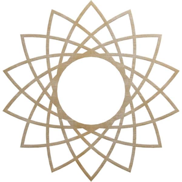 Ekena Millwork 0.25 in. x 34 in. x 34 in. Wood (Birch) Medallion Moulding