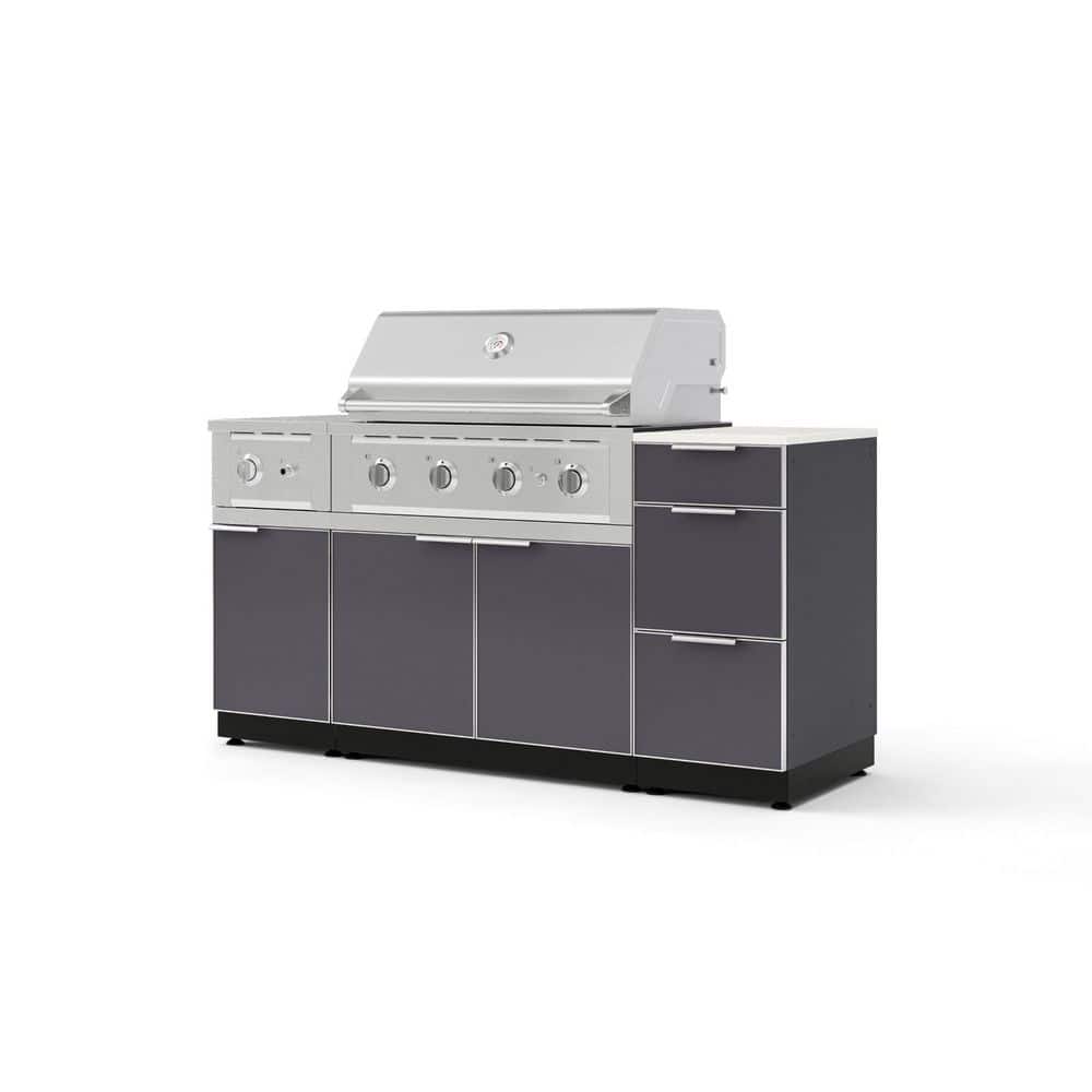 "Outdoor Kitchen 6-Piece 5-Burners Natural Gas Grill Island in Gray w/36"" Performance Grill & Dekton Aeris- Countertop" price history on PriceWatchPro