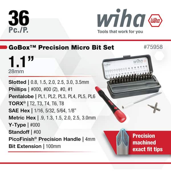 GoBox Precision Micro Bit Screwdriver (36-Piece)