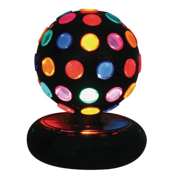 Lumisource 9 in. Black Indoor Table Lamp with Rotating Color Shade