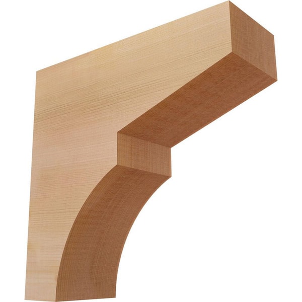 Ekena Millwork 3-1/2 in. x 10 in. x 10 in. Western Red Cedar Monterey Smooth Corbel