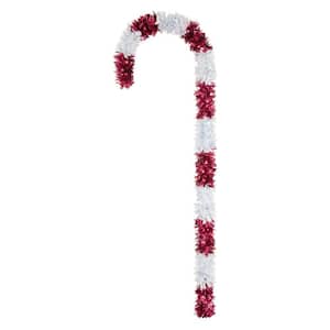 44 in Jumbo Tinsel Candy Cane