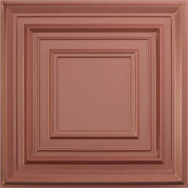Ekena Millwork 19-5/8-in W x 19-5/8-in H Multiplex EnduraWall Decorative 3D Wall Panel Champagne Pink
