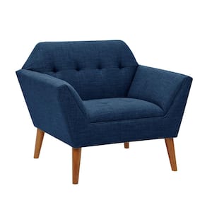 Newport Blue Tufted Lounge Arm Chair