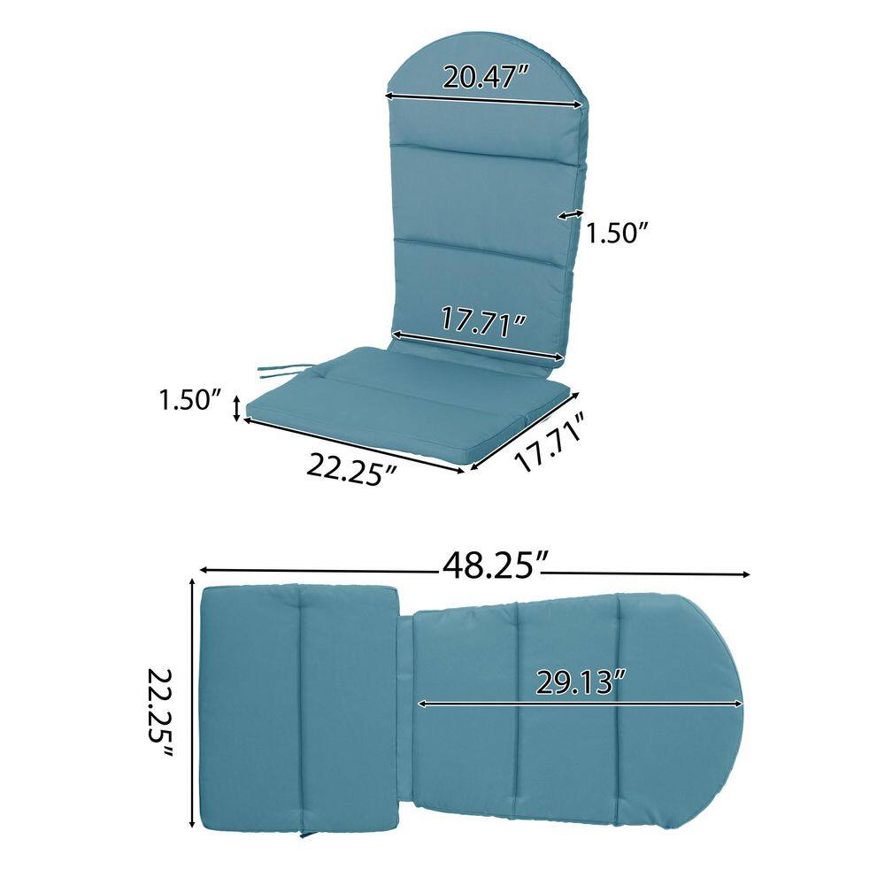 Dark Teal Water-Resistant Adirondack Chair Cushion