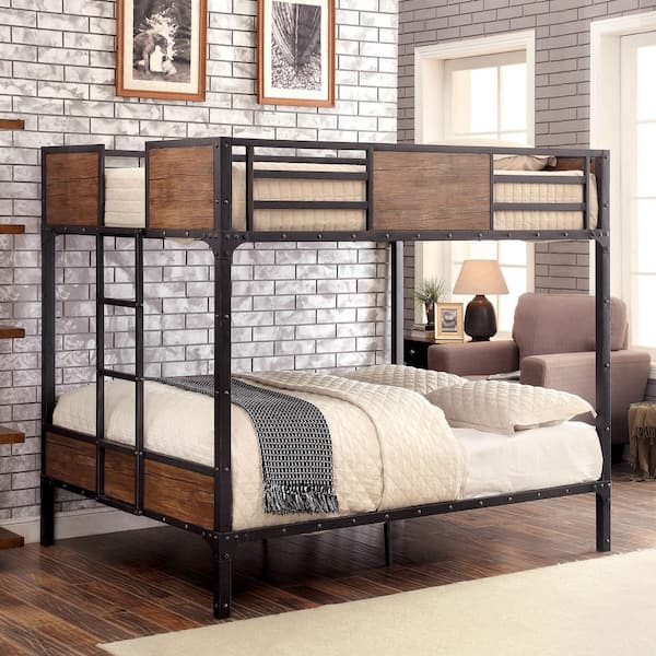 Landonne Black Full Over Full Metal Bunk Bed